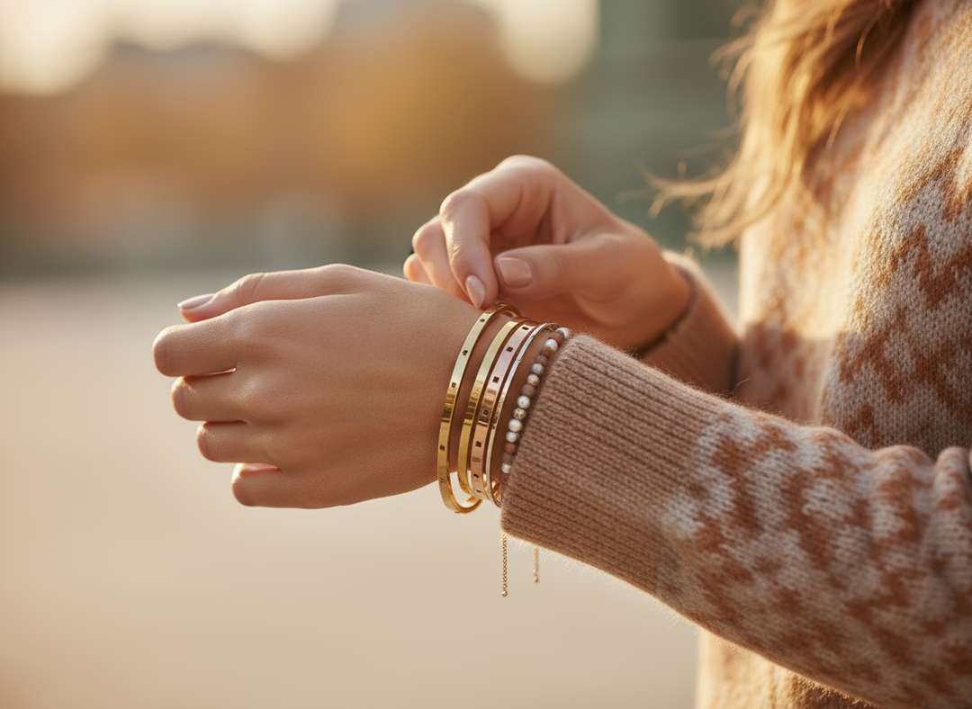 Pulseiras e anéis