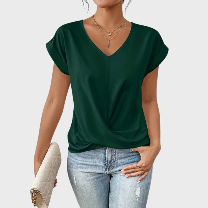 Soraia - T-shirt Casual com Decote Coração