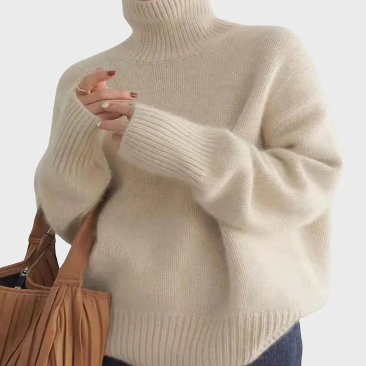 Amélia | Camisola em Cashmere com Gola Alta