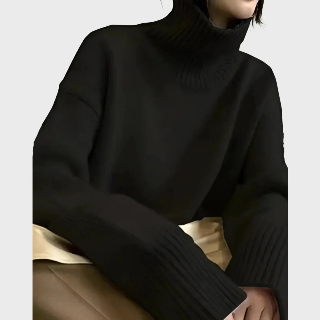 Amélia | Camisola em Cashmere com Gola Alta