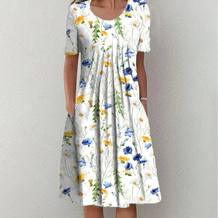 Sofia - Vestido floral elegante e casual com bolsos