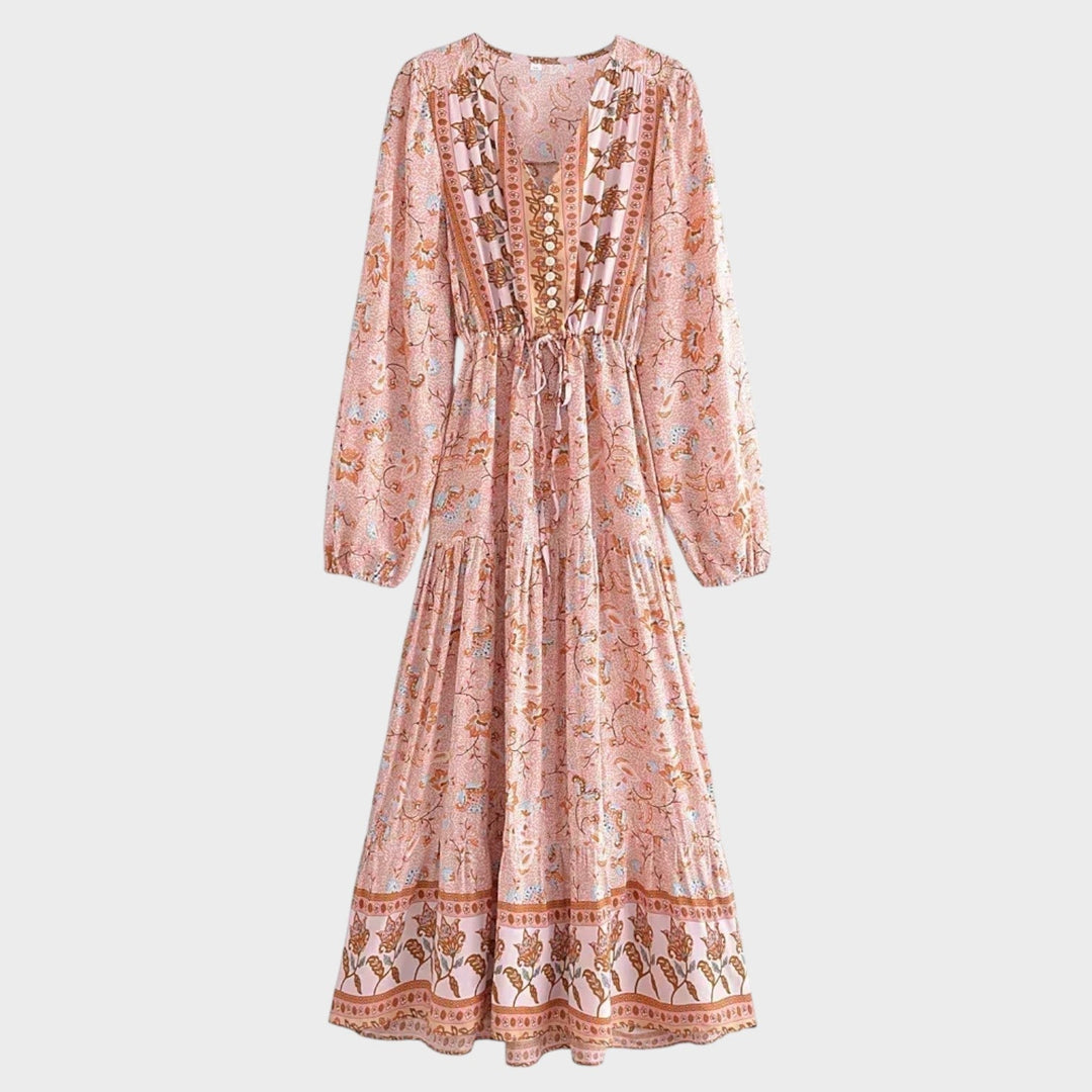 Núria - Vestido Longo Floral