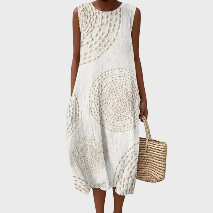 Lorena | Vestido de Algodão com Textura Subtil