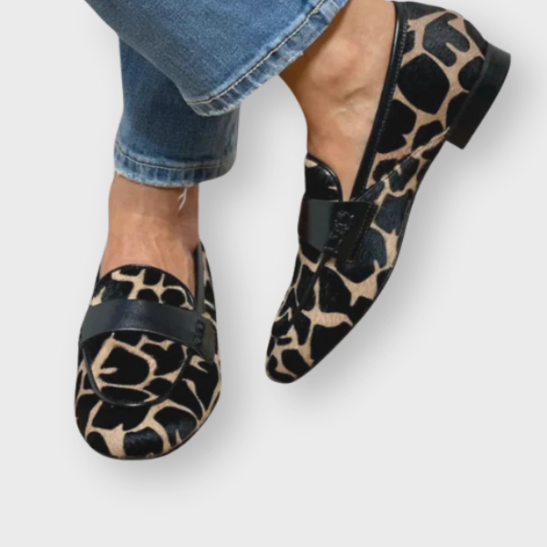 Camila - Mocassins com Padrão Leopardo