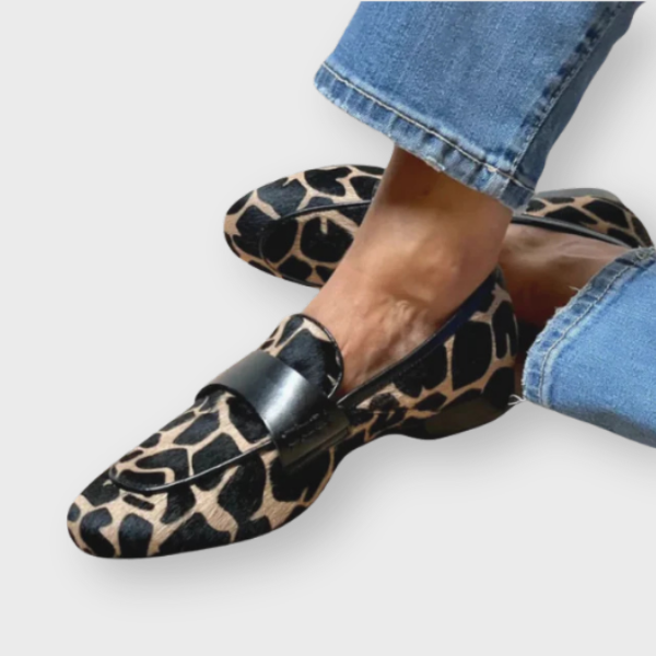 Camila - Mocassins com Padrão Leopardo