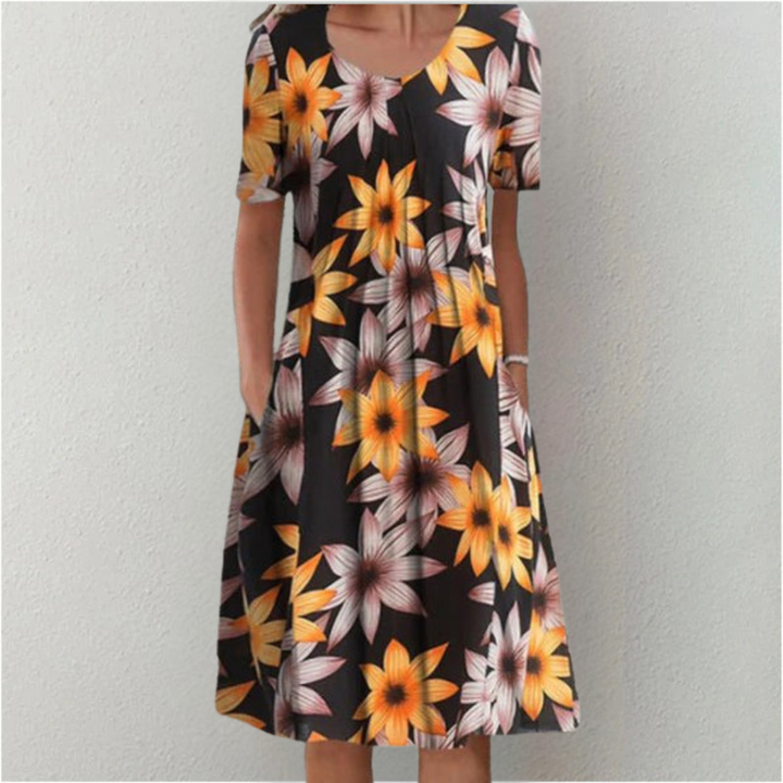 Sofia - Vestido floral elegante e casual com bolsos
