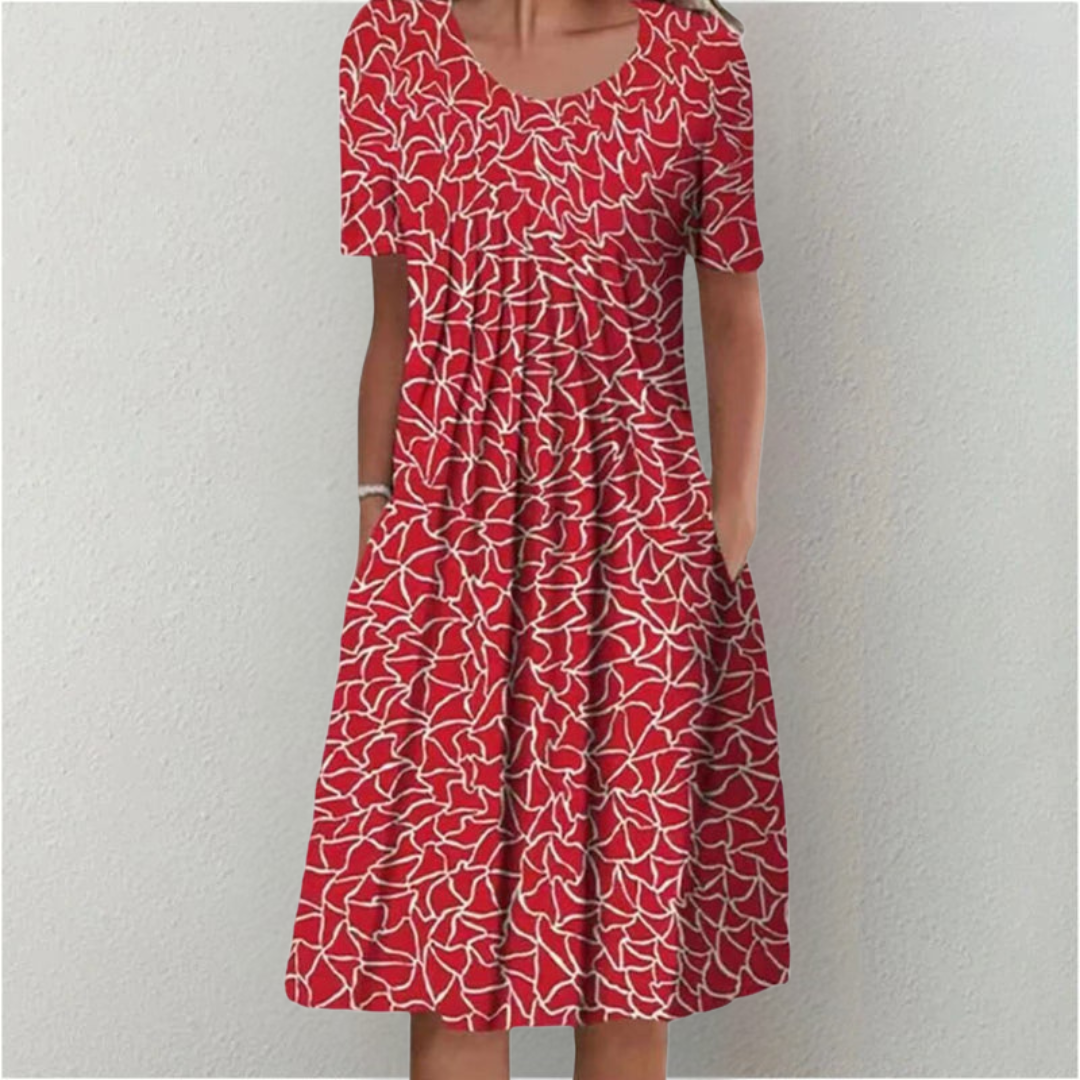 Sofia - Vestido floral elegante e casual com bolsos