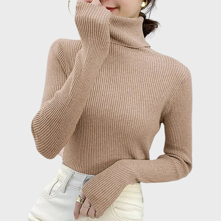 Lucia | Camisola de Lã de Caxemira com Gola Alta Outono