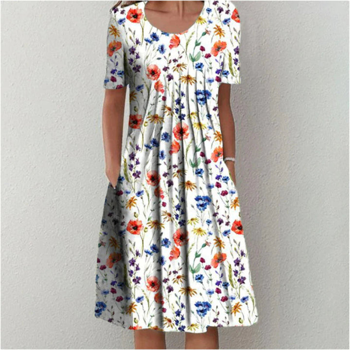 Sofia - Vestido floral elegante e casual com bolsos