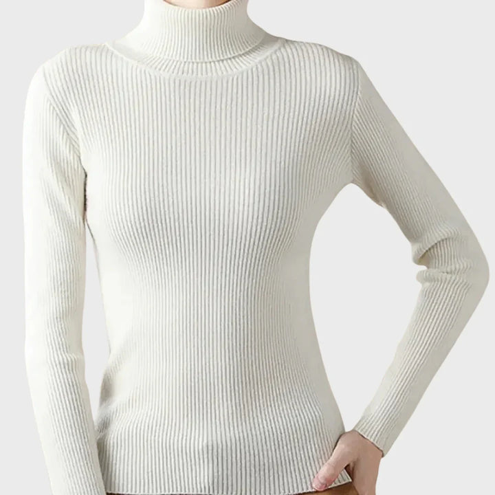 Lucia | Camisola de Lã de Caxemira com Gola Alta Outono