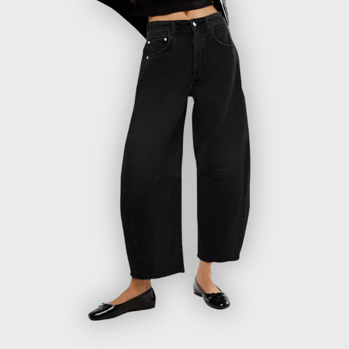 Cátia | Jeans Largos Com Estampado De Leopardo