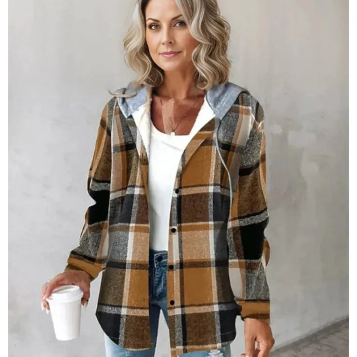 Paula - Casaco estampado elegante com capuz