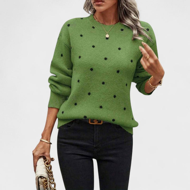 Carla - Camisola de malha com bolinhas
