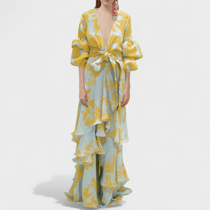 Cátia - Vestido Com Decote em V