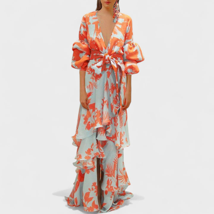 Cátia - Vestido Com Decote em V