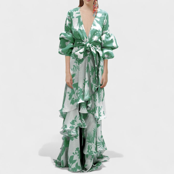 Cátia - Vestido Com Decote em V