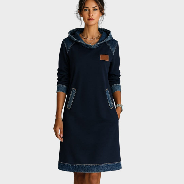 Fabiana - Vestido Estilo Casual com Capuz
