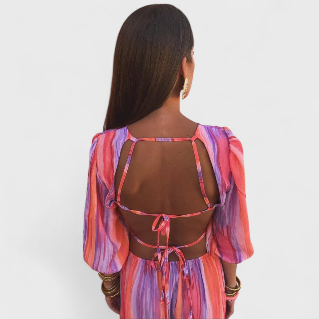 Paloma - Vestido elegante com cortes