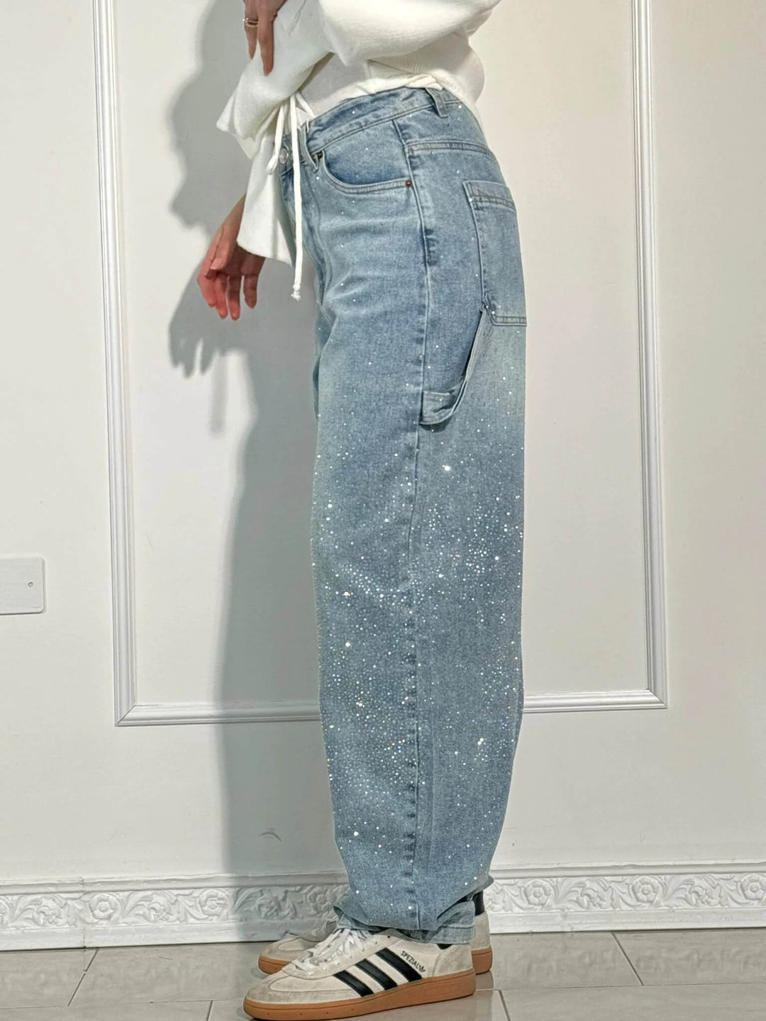 Filipa - Jeans brilhantes, casuais e confortáveis