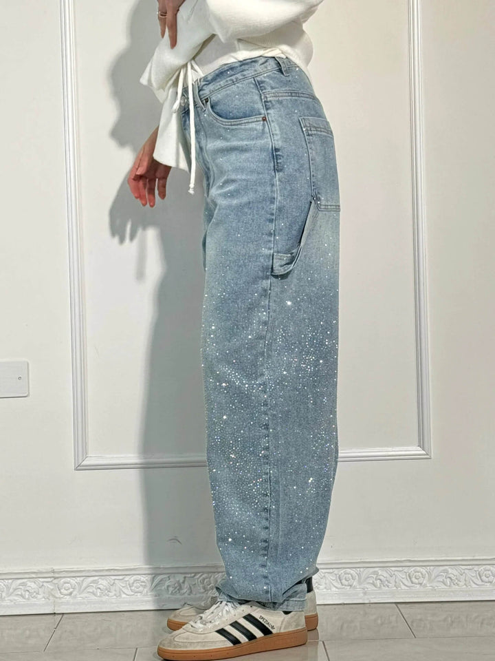 Filipa - Jeans brilhantes, casuais e confortáveis