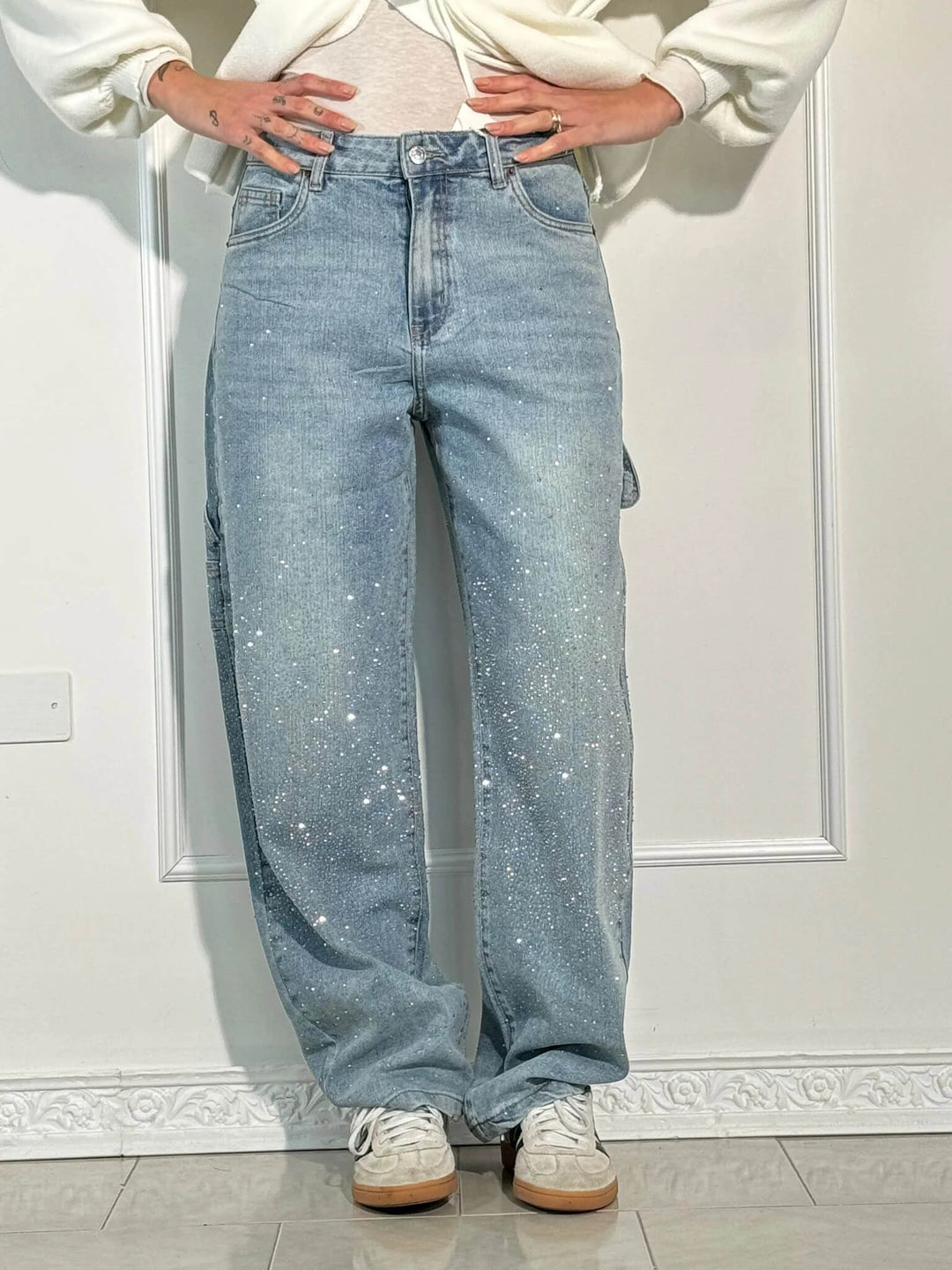 Filipa - Jeans brilhantes, casuais e confortáveis