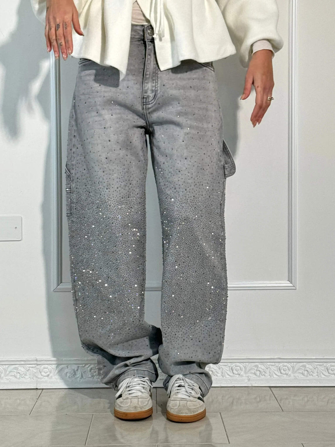 Filipa - Jeans brilhantes, casuais e confortáveis