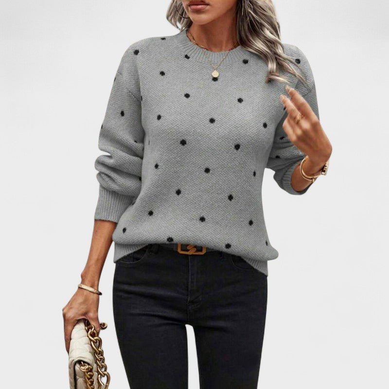 Carla - Camisola de malha com bolinhas