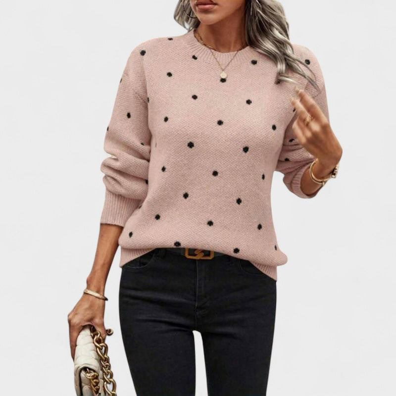 Carla - Camisola de malha com bolinhas