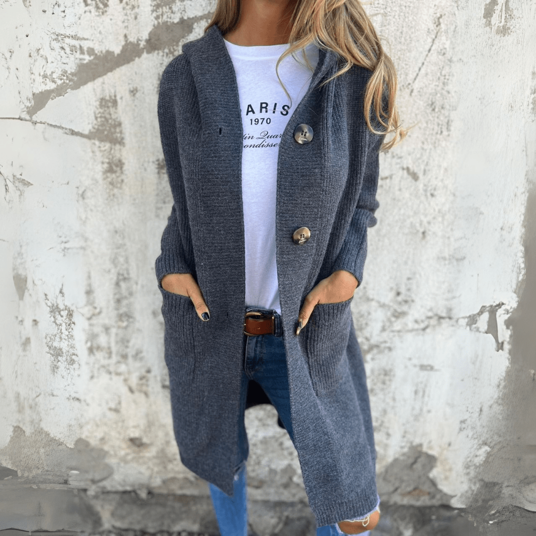 Lorena - Casaco comprido elegante para senhora