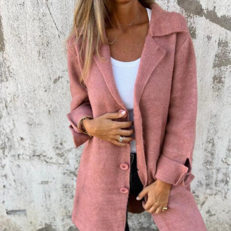 Aurea - Casaco casual de comprimento médio para mulher