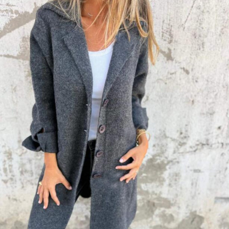Aurea - Casaco casual de comprimento médio para mulher