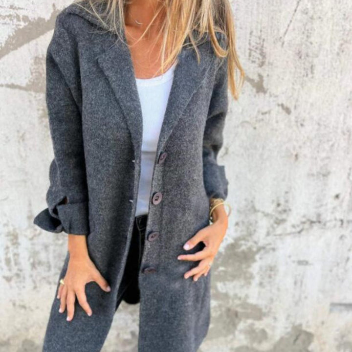 Aurea - Casaco casual de comprimento médio para mulher