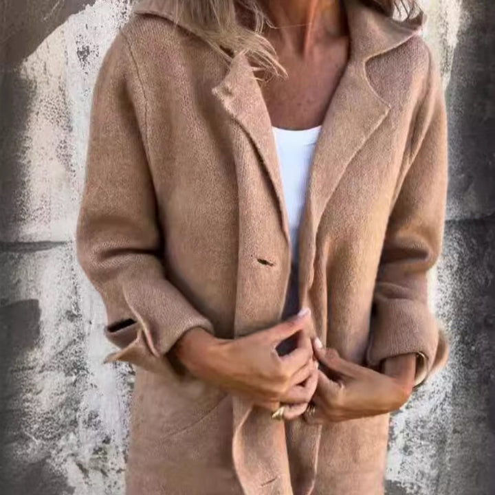 Aurea - Casaco casual de comprimento médio para mulher