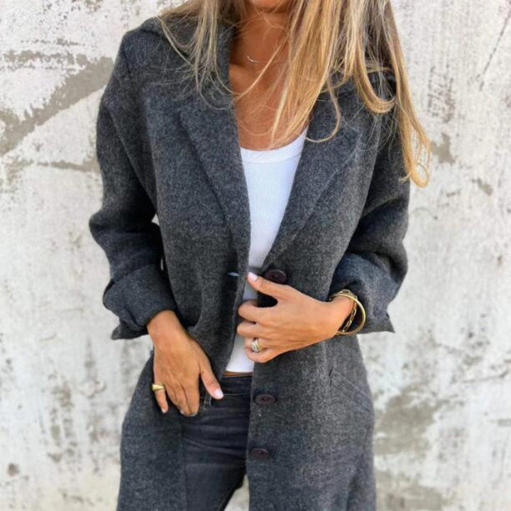 Aurea - Casaco casual de comprimento médio para mulher